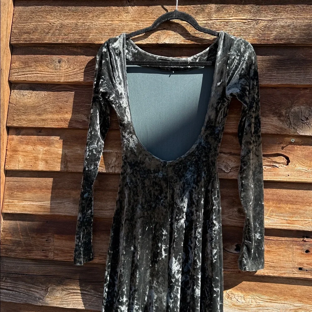Betsey Johnson Lew Mamgram collection velvet dress maxi low back vintage - Picture 2 of 8